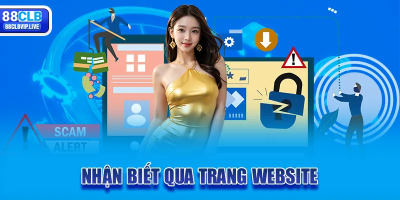 Nhận biết qua trang website